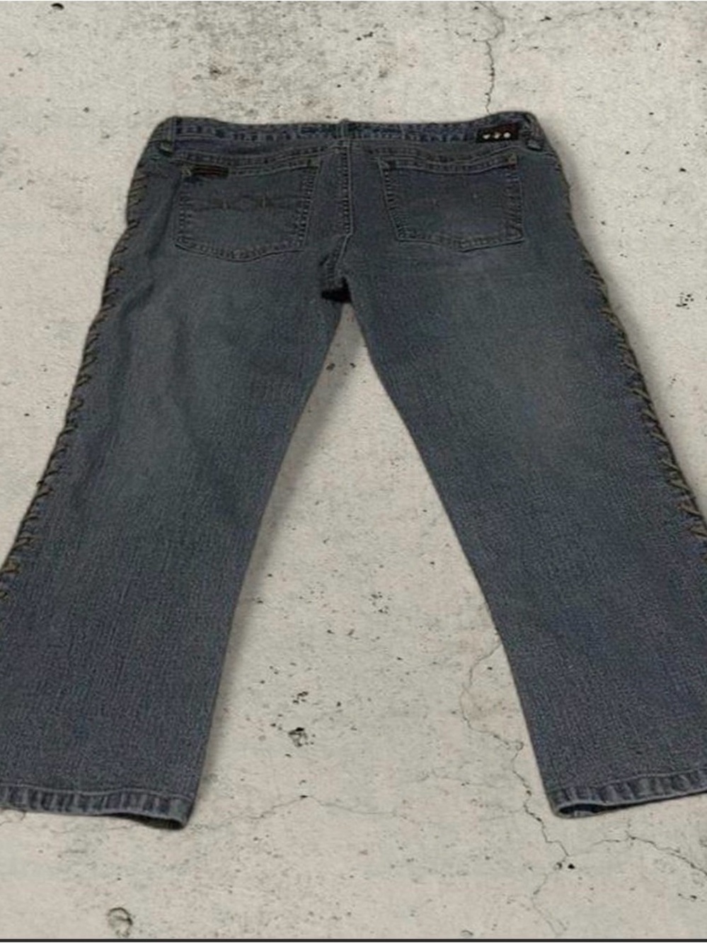 Vintage Y2K Mudd Lace Up Jeans Low Rise Capri